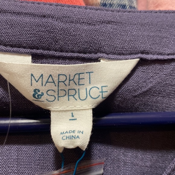 NWT / Market &Spruce button up short sleeve blouse . - Picture 10 of 10